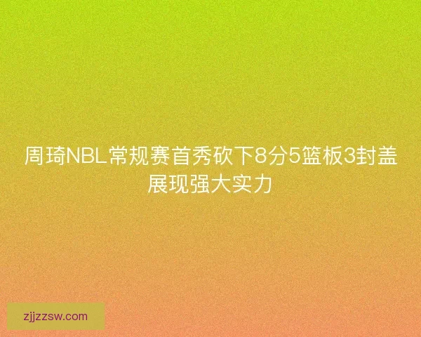 周琦NBL常规赛首秀砍下8分5篮板3封盖展现强大实力