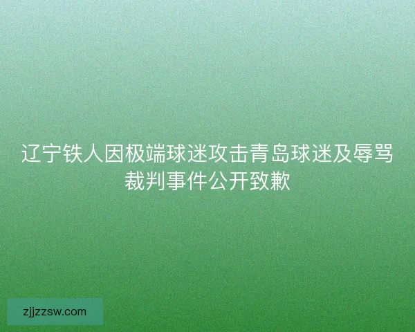 辽宁铁人因极端球迷攻击青岛球迷及辱骂裁判事件公开致歉